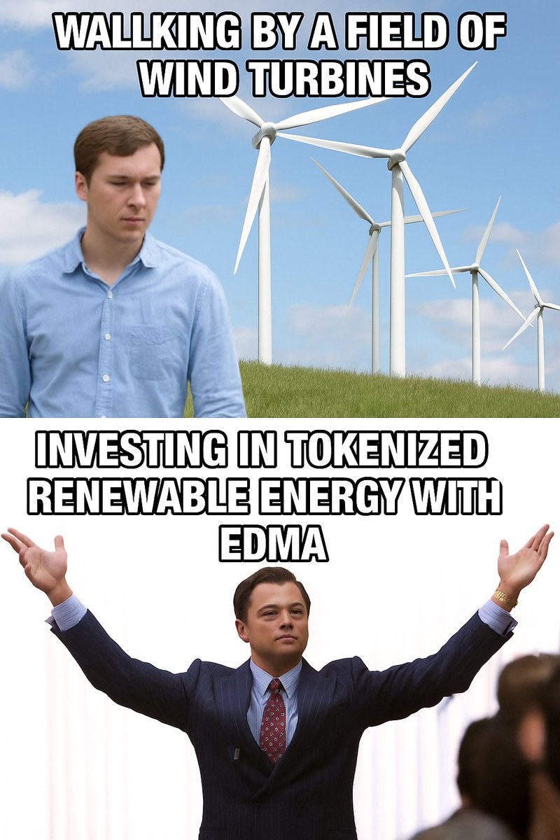 JeneexGly's tweet photo. When your energy is clean AND on-chain, Edma got us living in 3025 while the rest still figuring out 2023.
#Edma #RenewableEnergy #Web3 #EnergyTokenization #CleanTech https://t.co/m1Uf7fs5Wg