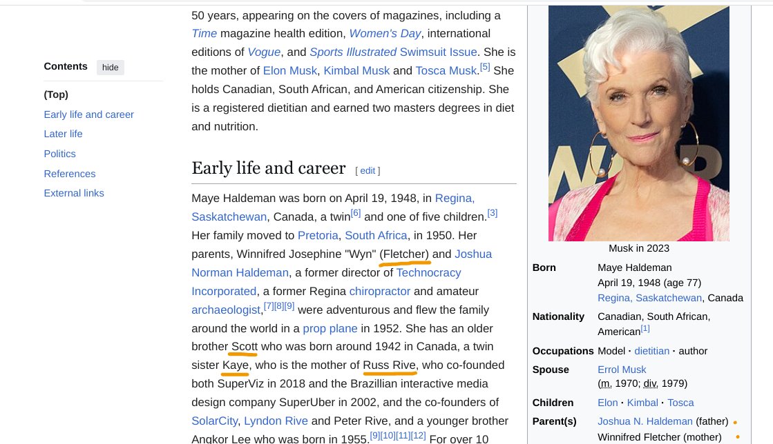 lsgreen13's tweet image. Happy Birthday Maye Musk Haldeman 🎂 May The 4th Be With You! It was late in the evening on May the 4th when I learned of My Father's passing. I've cried many tears reading about you in many different ways. Such As Britannica Encyclopedias &amp; Steve Jobs' Lisa 🍏 Computers AWMAP🗺️