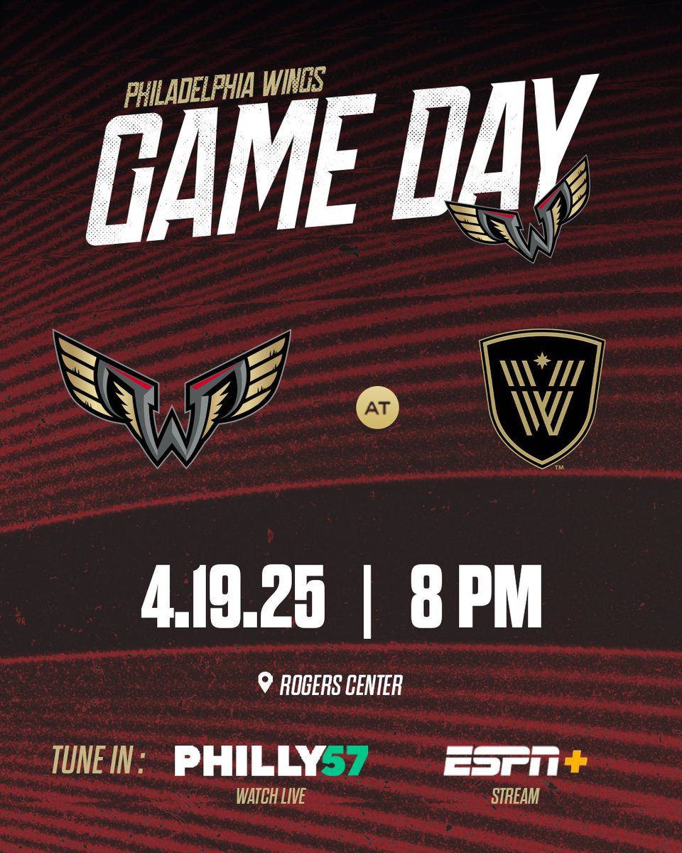 NLLwings's tweet photo. Saturday night 🤝 Wings game

📍: Rogers Center
📺: Philly57 / Stream ESPN+ https://t.co/oFDgiU25wt