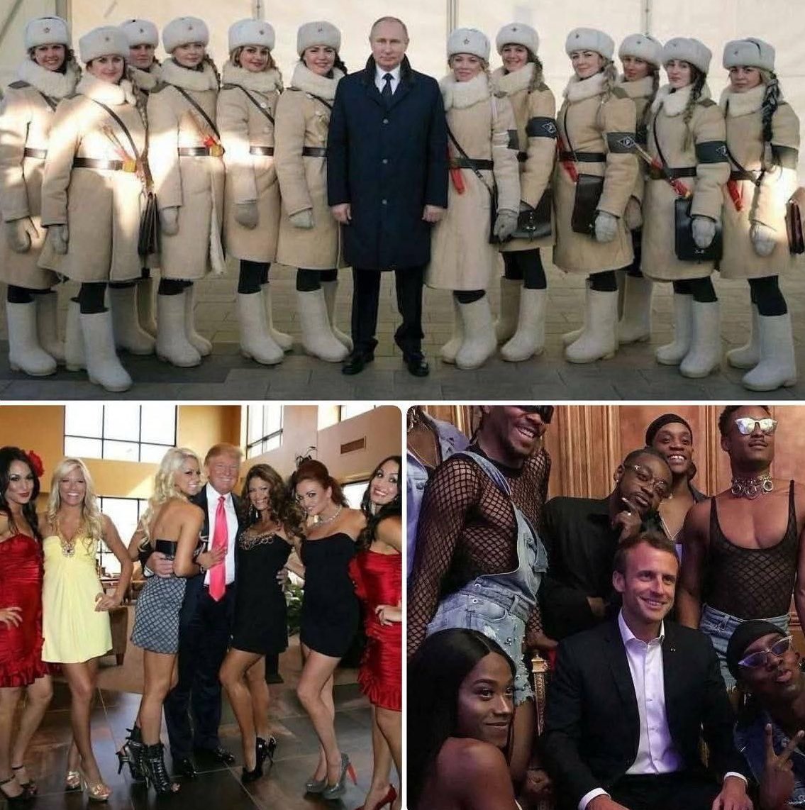 RadioGenoa (@radiogenoa) on Twitter photo Putin, Trump and Macron. Putin, Trump and Macron.