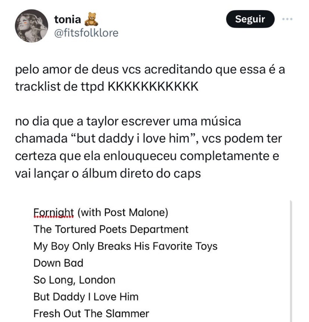Feliz aniversário, “THE TORTURED POETS DEPARTMENT”. 🤍
