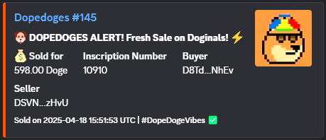 Congrats to the buyer of this beautiful DD🎂