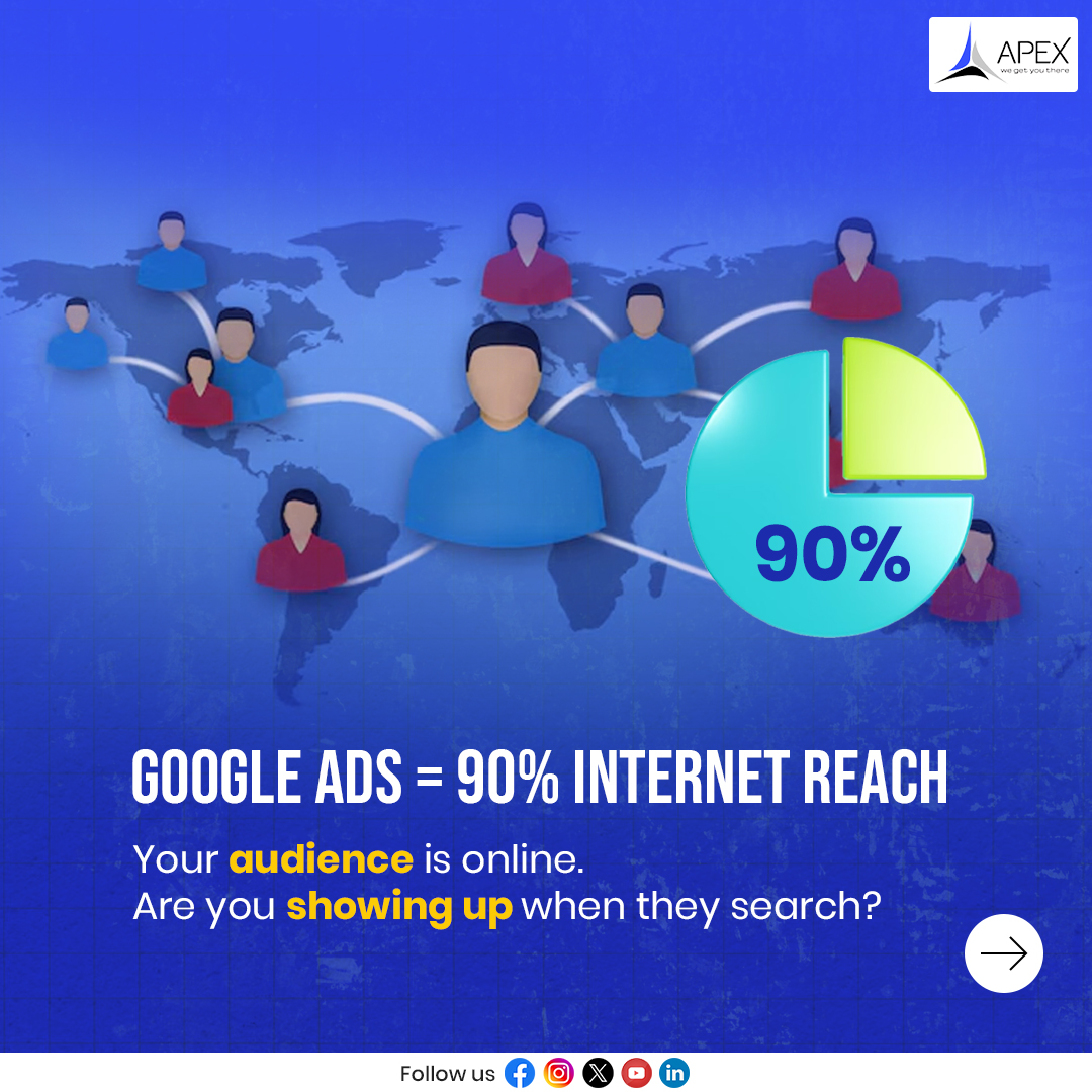 Apex360digital's tweet photo. Still not using Google Ads? 👀
You're missing out on:
✅ 90% audience reach
✅ 200% ROI potential
✅ AI-powered optimization
✅ Competitive keyword targeting
Start scaling with just ₹500/day.
Let’s grow your leads and sales. 🚀
#GoogleAds #DigitalMarketing #PPC #MarketingTips https://t.co/qnIRlPvbRY
