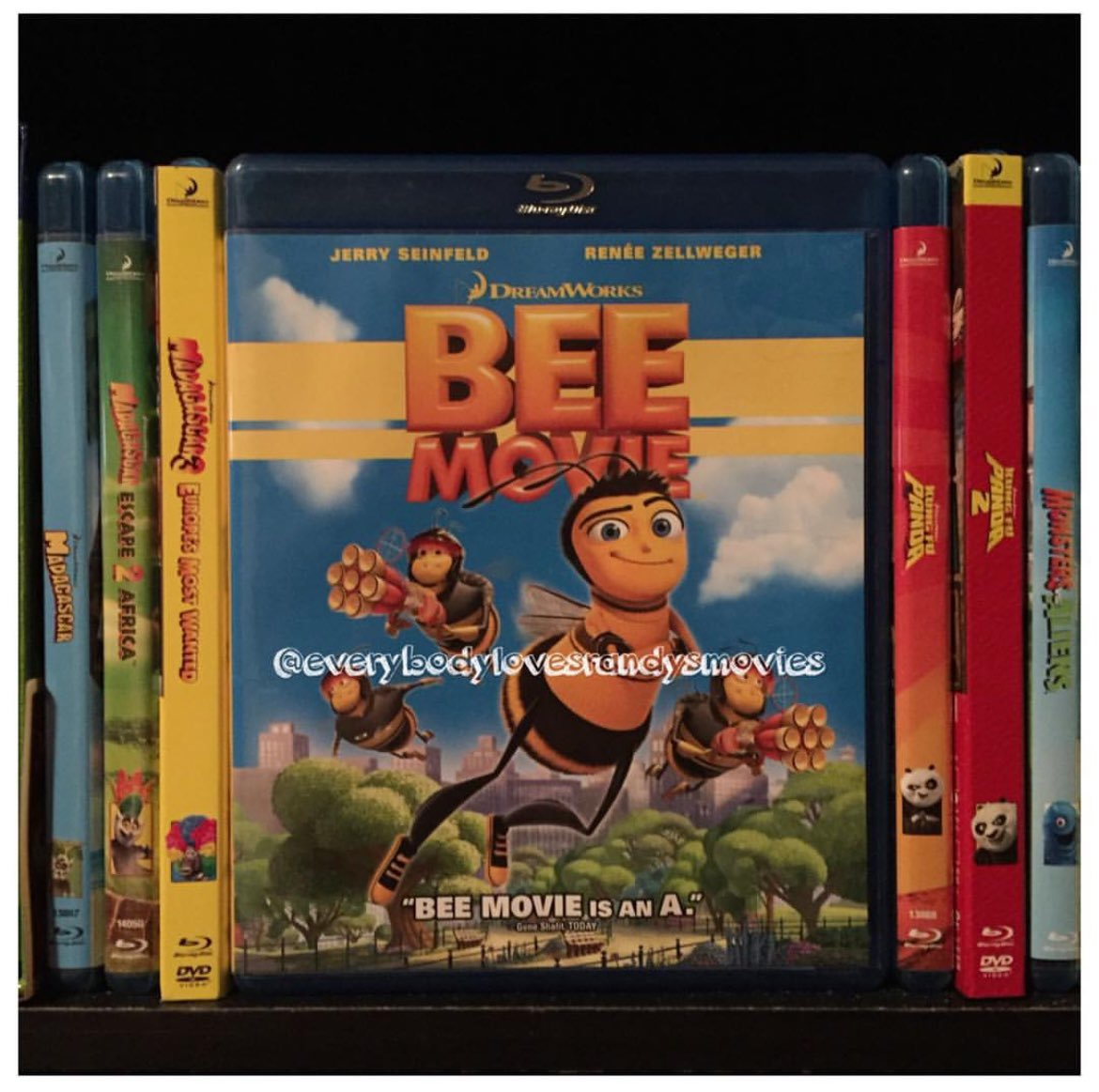 RandysMovies's tweet photo. Movie: #BeeMovie (2007)
Starring: #JerrySeinfeld #RenéeZellweger #MatthewBroderick #JohnGoodman #PatrickWarburton #ChrisRock #KathyBates #BarryLevinson #MeganMullally #RipTorn #OprahWinfrey
Directed By: #SimonJSmith and #SteveHickner
#BluRay
#MovieNerd
#MovieCollector
#BluRayCollection
#MovieCollection
#MovieBuff
#DreamworksAnimation
#PhysicalMedia
#FilmTwitter 🐝
