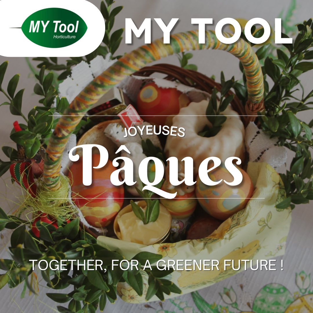 mytoolofficial's tweet photo. À l’occasion de la fête de Pâques, MY TOOL adresse ses vœux les plus sincères de paix, de joie et de renouveau à l’ensemble de la communauté chrétienne.

TOGETHER, FOR A GREENER FUTURE !

#MYTOOL
#MYTOOLAgro #MYTOOLDeco https://t.co/V6TA2zFdNQ