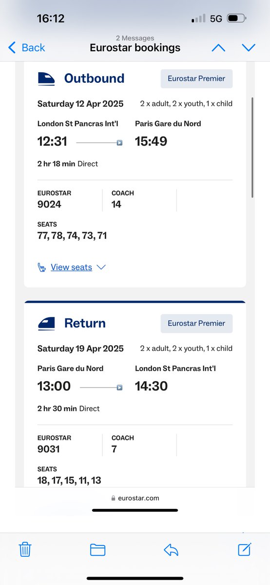 HotelPlannerCEO's tweet image. The train from London to Paris is a horrible experience. Never again will I travel with @Eurostar 

I bought 5 over priced business class tickets for £3600 for my family. We were confirmed seats next to each other, when we got there they gave us new tickets with seats all in…