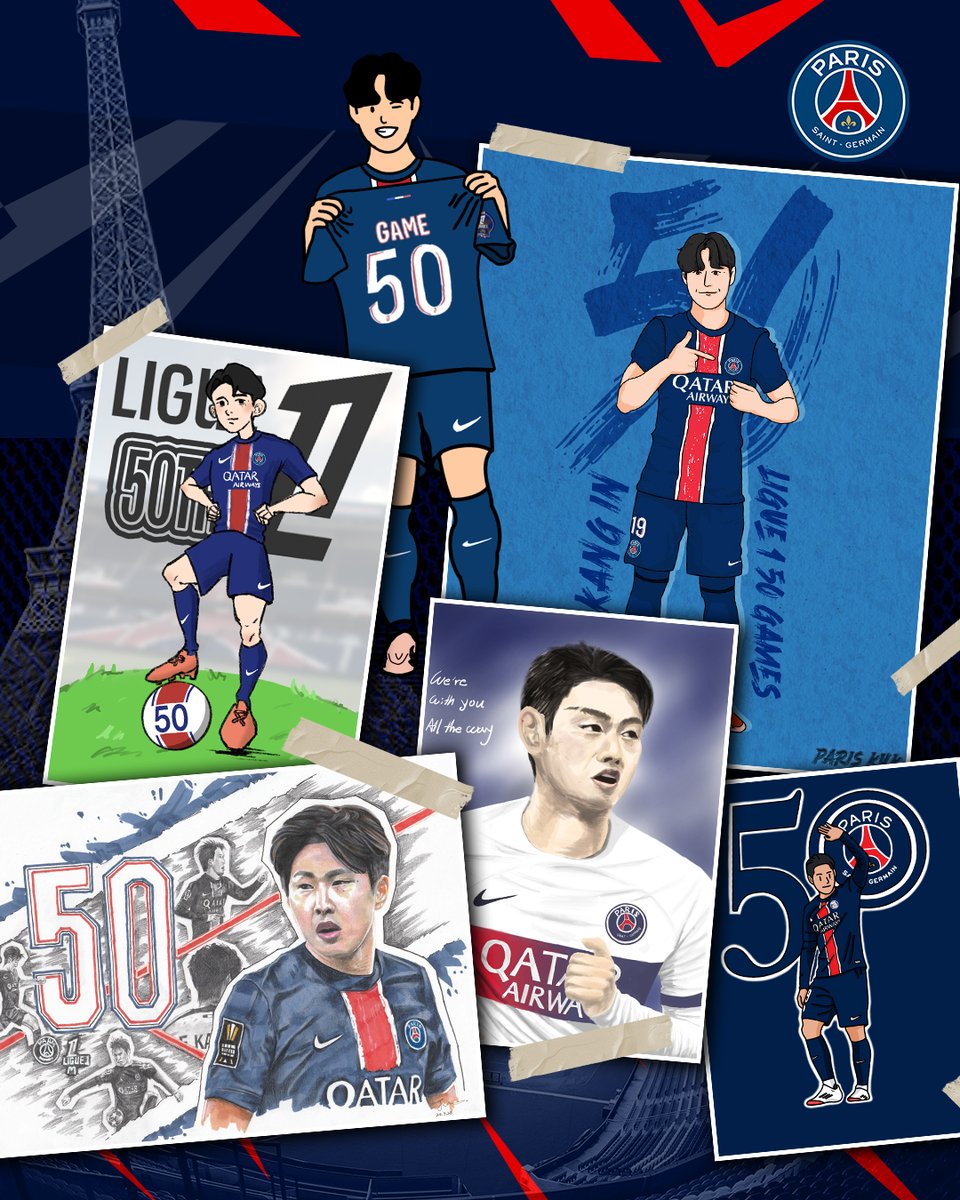 PSG_KR's tweet photo. 리그1 50경기 출전! 🏆⚽️
이강인의 멋진 순간을 기념하기 위해 팬들이 직접 그린 특별한 아트워크! 🎨💙

팬들의 열정과 사랑이 담긴 이강인 팬아트를 함께 감상하세요! 👏✨
#이강인50경기 #PSG이강인 #Ligue1 #FanArt https://t.co/77WCGOoVva