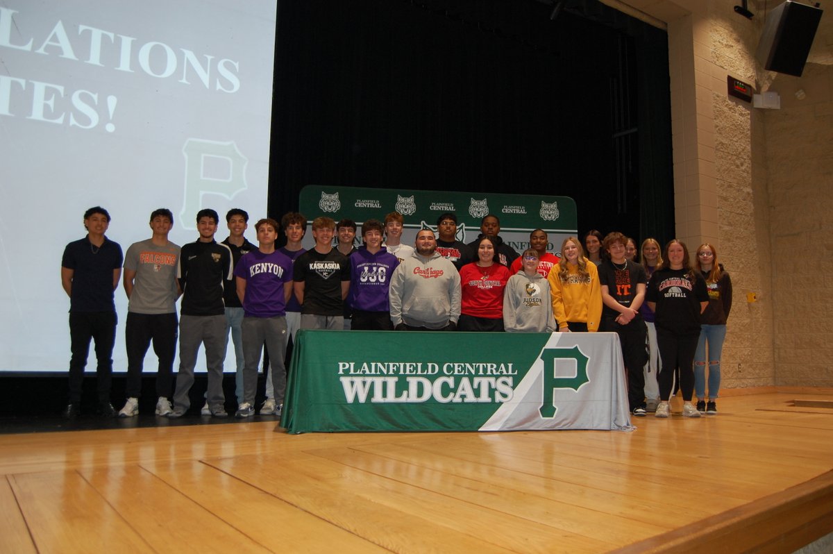 Plainfield Central Wildcats Athletics (@wildcatspchs) on Twitter photo On Wednesday, we were able to recognize and celebrate 24 outstanding Athletes and people who have committed to continue their Athletic career at the next level in College. You have and will continue to make Plainfield Central proud!
<a href="/Mr_Chlebek/">PHS Wildcats</a> <a href="/PCHSBoosters/">PCHS Athletic Booster Club</a> <a href="/pchssuperfan/">#BGN</a> On Wednesday, we were able to recognize and celebrate 24 outstanding Athletes and people who have committed to continue their Athletic career at the next level in College. You have and will continue to make Plainfield Central proud!
<a href="/Mr_Chlebek/">PHS Wildcats</a> <a href="/PCHSBoosters/">PCHS Athletic Booster Club</a> <a href="/pchssuperfan/">#BGN</a>