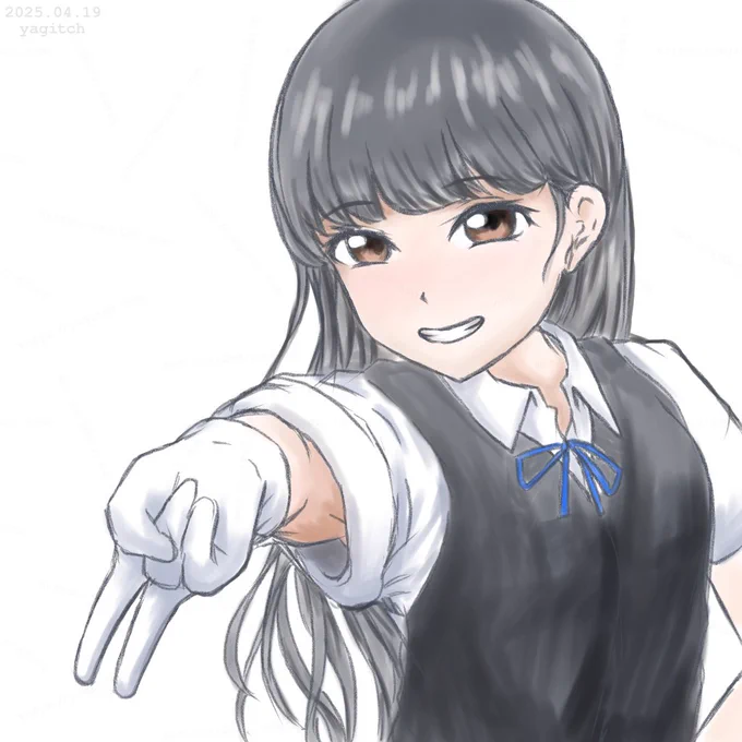 #艦これ版深夜の真剣お絵描き60分一本勝負#艦これ版真剣お絵描き60分一本勝負_20250419早潮 