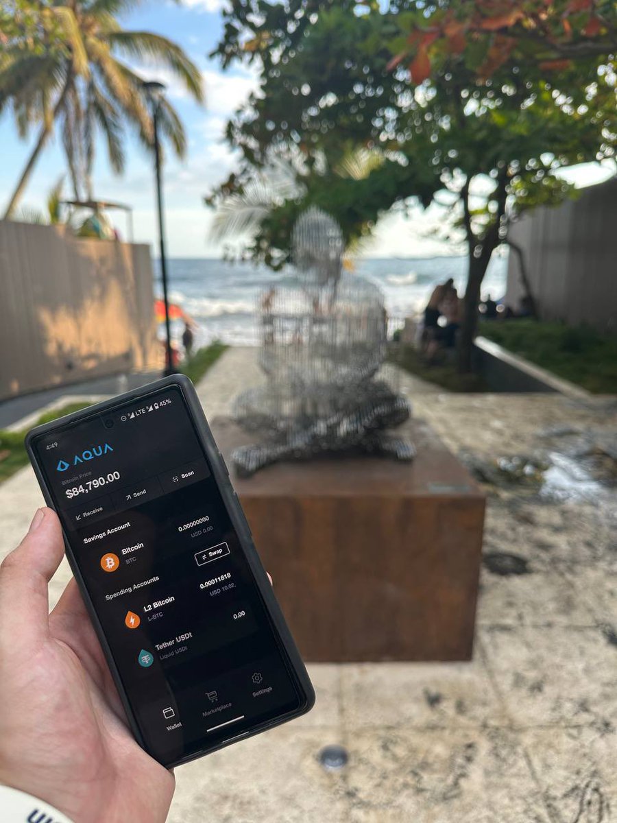 AQUA Wallet 🌊⚡️ (@aquabitcoin) on Twitter photo 📍 El Salvador
Standing in front of the Satoshi statue,
only one thing came to mind:
“Not your keys, not your coins.”
And with AQUA I make sure of that — every single day. 🐬🌊
📸 <a href="/BTCAdvisors/">Bitcoin Advisors</a> 📍 El Salvador
Standing in front of the Satoshi statue,
only one thing came to mind:
“Not your keys, not your coins.”
And with AQUA I make sure of that — every single day. 🐬🌊
📸 <a href="/BTCAdvisors/">Bitcoin Advisors</a>