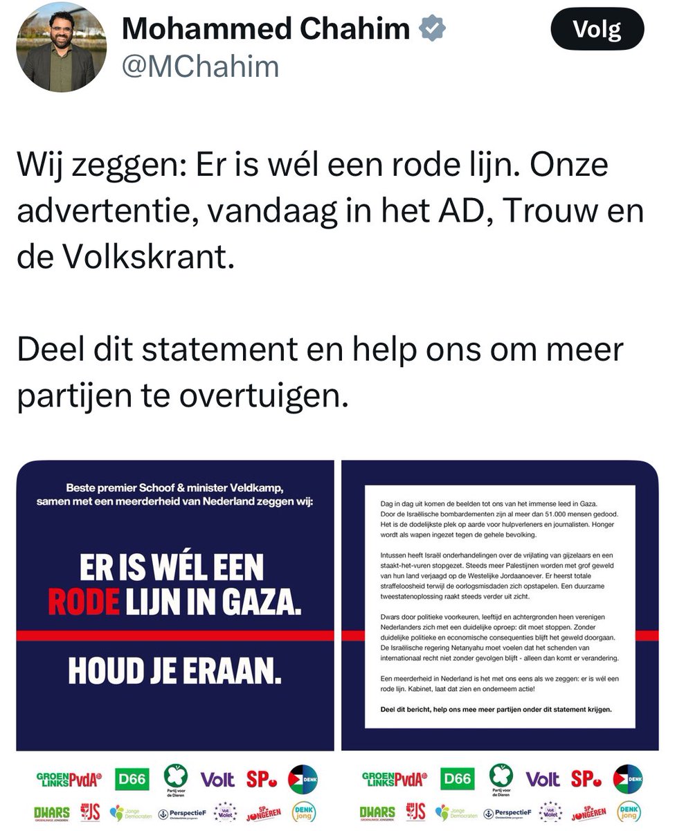 Een ex-woke docent (@eenexwokedocent) on Twitter photo Ah, kijk toch eens aan! De usual hypocrites trekken een rode lijn in Gaza. Tja…
De rode lijn was die van 7 oktober 2023, broeder <a href="/MChahim/">Mohammed Chahim</a>.
De rode lijn was het moment dat Hamas hun psychotische gedrochten Israël instuurde om vrouwen te verkrachten, kinderen te verbranden en Ah, kijk toch eens aan! De usual hypocrites trekken een rode lijn in Gaza. Tja…
De rode lijn was die van 7 oktober 2023, broeder <a href="/MChahim/">Mohammed Chahim</a>.
De rode lijn was het moment dat Hamas hun psychotische gedrochten Israël instuurde om vrouwen te verkrachten, kinderen te verbranden en