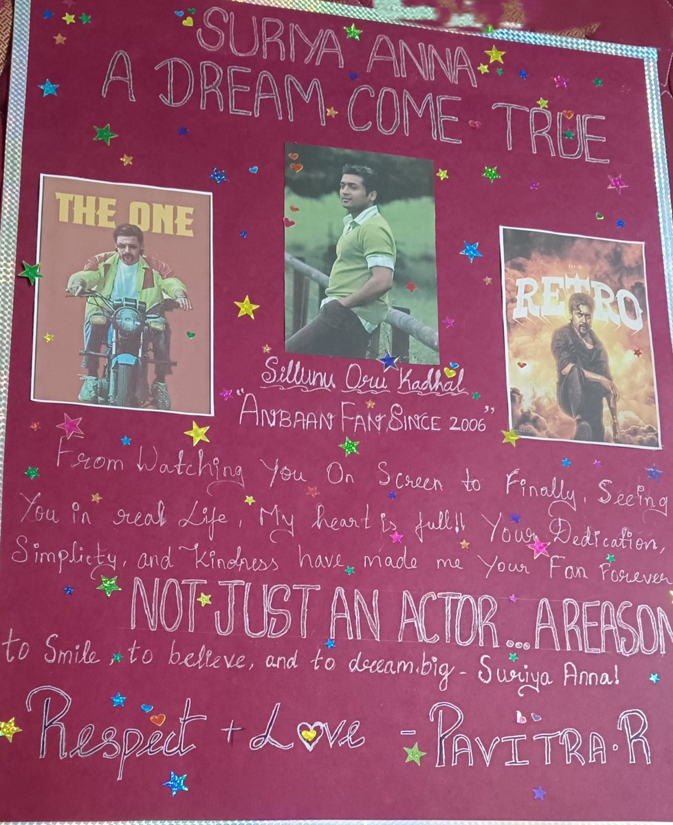 PAVITHRAseju's tweet photo. Osfc since 2006 untill my last breath..🤩🔥 @Suriya_offl anna forever ♾️❣️
Thanks for the opportunity #Osfcfamily
#RetroAudioLaunch #RetroTrailer #Retro #TheOne #LoveLaughterWar #theonefrommayone #RetroFromMay1 https://t.co/4KCjP1hNw7