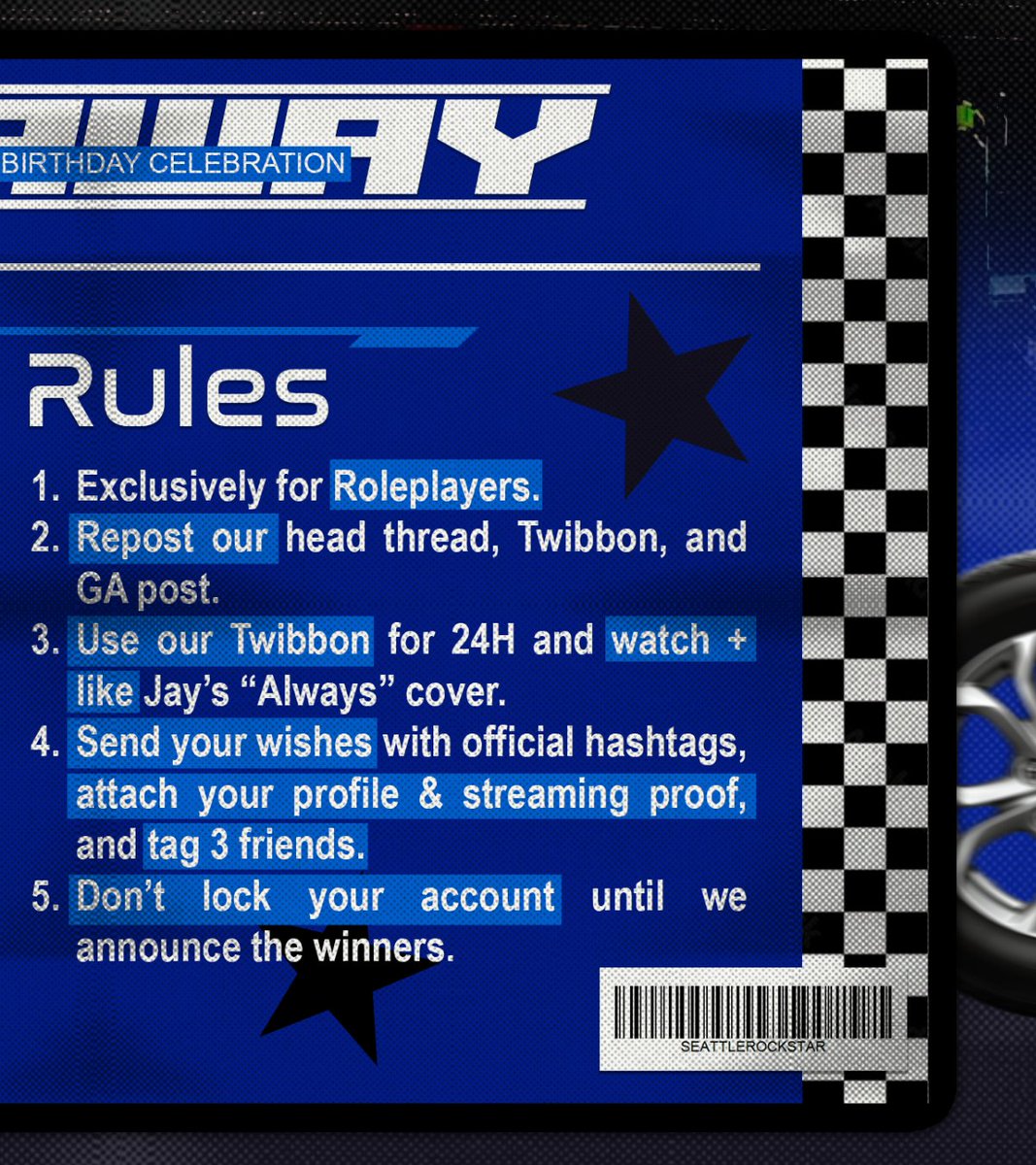ᅠ 
🏁 Buckle up, we’re taking over your timeline with a 𝗵𝗶𝗴𝗵-𝘀𝗽𝗲𝗲𝗱 𝗴𝗶𝘃𝗲𝗮𝘄𝗮𝘆 that’s packed with thrills and a whole lot of prizes. So grip the wheel, feel the adrenaline and don’t blink. Are you in or are you watching from the sidelines? 🏎️💨
ᅠ