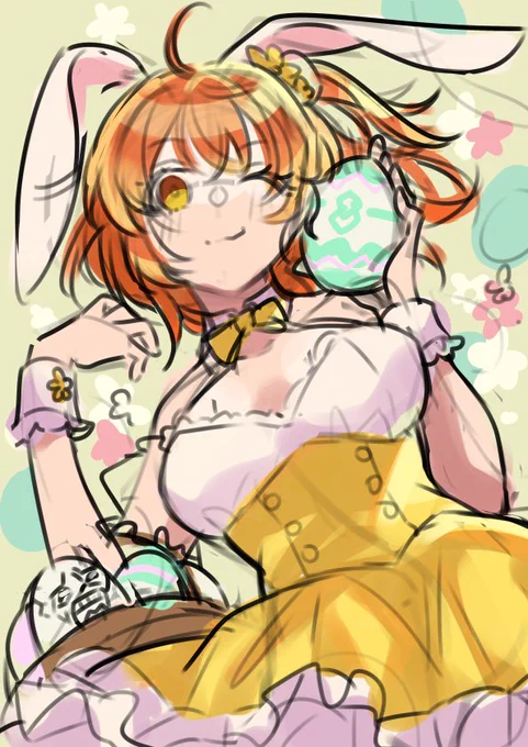 イースターなぐだちゃんも描きたいwip