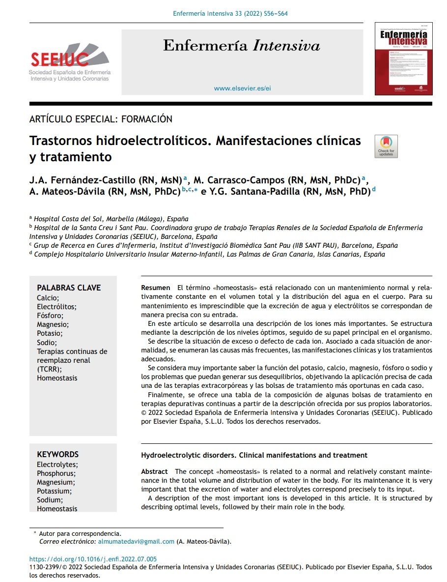Manifestaciones Clínicas y Tratamiento de los Trastornos Hidroelectrolíticos 💧⚡

🔰📚Enfermería Intensiva 2022

doi.org/10.1016/j.enfi…

Enlace a Artículo Completo 👇🏼✅🆓t.me/SoMELaguna