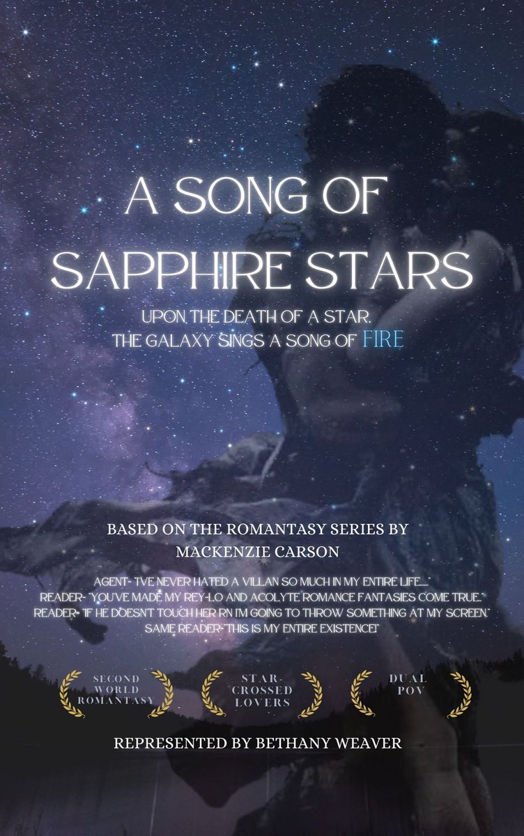 Embracing a Celestial Prophecy, Alira must destroy the planet’s cruel Emperor before a war decimates the planet and, with it, the man she crossed the galaxy to love for eternity and the best friend she swore to protect. 
#NA #F #SFF #R #OS #posterpit 
Rep:<a href="/weaverliterary/">Weaver Literary Agency 🦇 UPDATES ONLY</a>