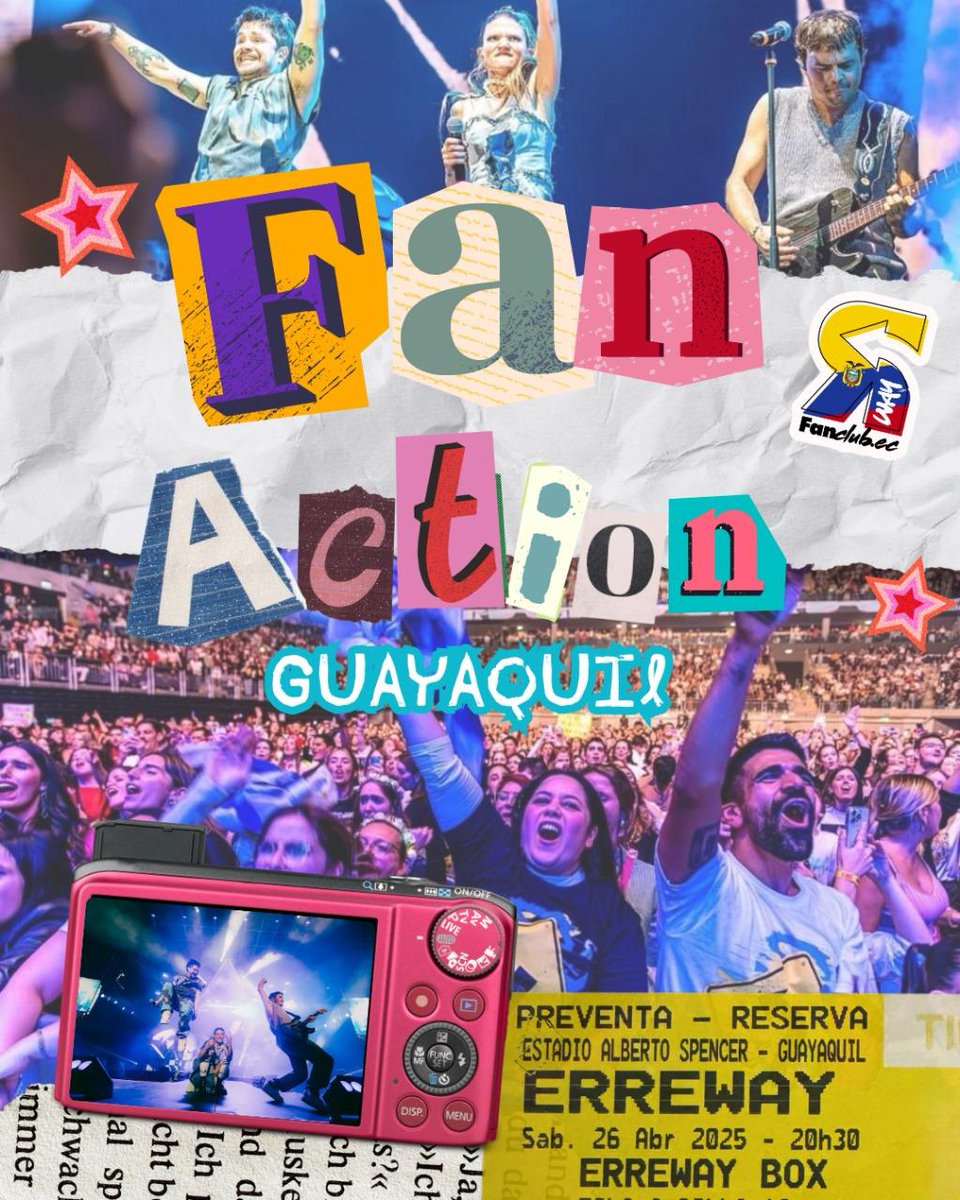 Rway_Ecuador's tweet photo. ¡ATENCIÓN!
Este sábado 26 de abril tenemos una ✨FAN ACTION✨ en el Estadio Alberto Spencer 🇪🇨
Ese día, estén atentos a las instrucciones finales 📝
¡Hagamos que @Errewaytour viva una noche inolvidable! 🫶🏻
Dale RT y súmate a las sorpresas que preparamos con mucho amor 💕 https://t.co/8XcgMPIeiL