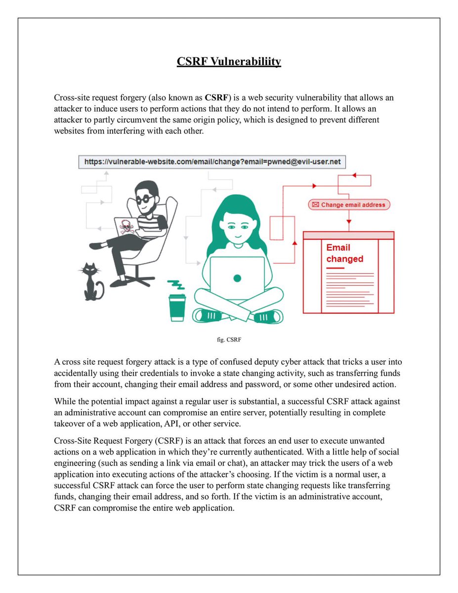 _0b1d1's tweet image. 🔍 CSRF Vulnerability Explained: Understanding Cross-Site Request Forgery 🛡️ 💻 
.
.
.
THREAD 🧵