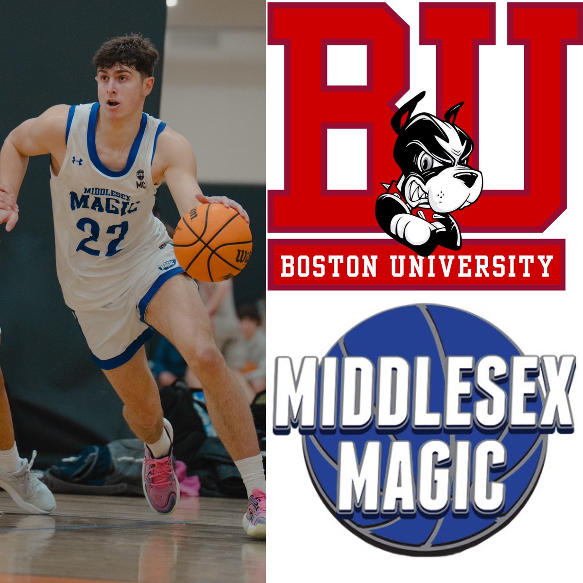 Congratulations to Magic and Newman 6’6 2026 Timmy Bollin on receiving a scholarship offer from Boston University! #MagicFamily