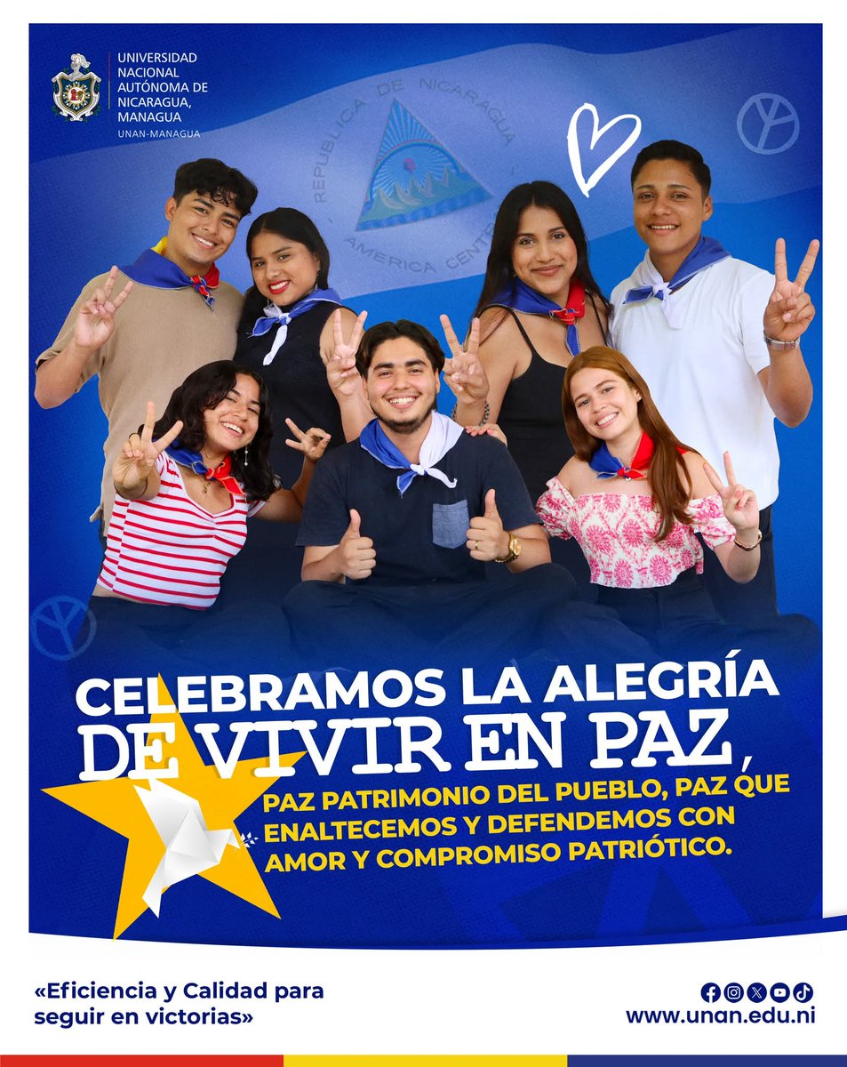 #Nicaragua
📌19 de Abril 
DIA NACIONAL DE LA PAZ.🕊🇳🇮

¡𝗔𝗕𝗥𝗜𝗟, 𝗣𝘂𝗲𝗯𝗹𝗼 𝗾𝘂𝗲 𝗗𝗲𝗳𝗶𝗲𝗻𝗱𝗲 𝗹𝗮 𝗣𝗮𝘇!

Símbolo vivo de resistencia, unidad, dignidad y determinación del pueblo en defensa de la
paz✊🏼🕊

¡No pudieron ni podrán!
#AbrilPuebloQueDefiendeLaPaz
<a href="/Atego16/">@🅰🆃🅴🅶🅾 🇳🇮</a>