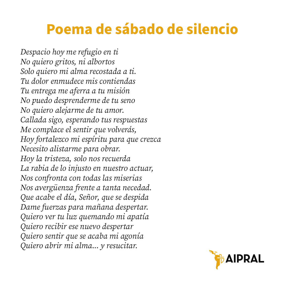 Sábado de Silencio. Una propuesta de la Pra. Izett Samá desde Cuba.

#AIPRAL #familiareformada #sabadodesilencio #semanasanta