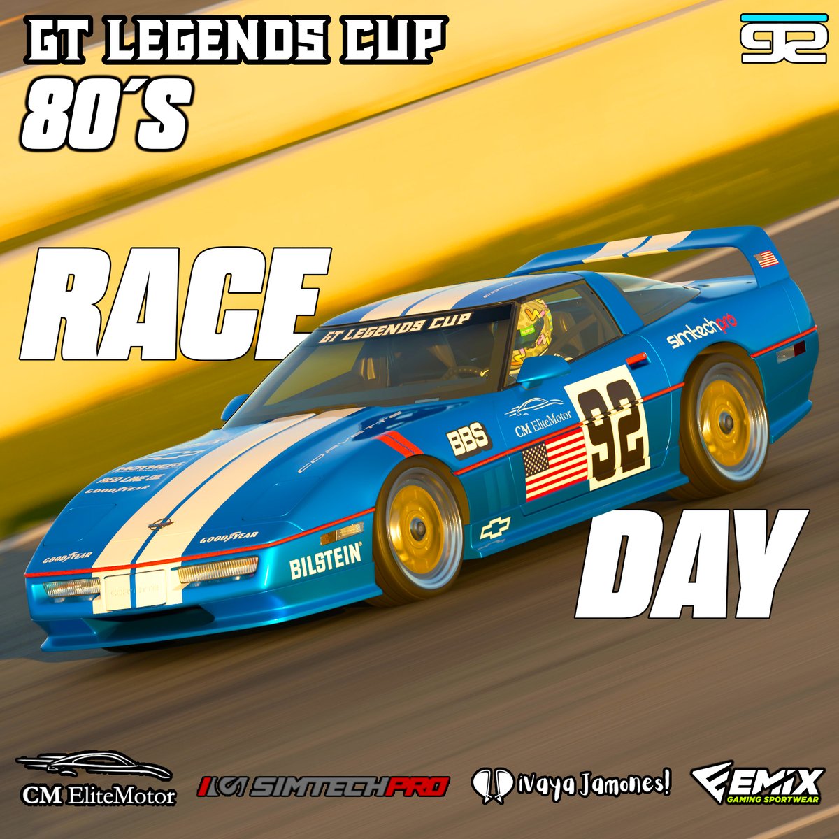 N2_eSports's tweet photo. WE RACE | #GTLEGENDS
Tercera ronda del singular campeonato de @AVALON_MSPORT
Hoy @Pacomx1_ a los mandos del Corvette ZR-1 en Road Atlanta, buscando recuperarnos y volver a la parte alta de la clasificación
#Go92 https://t.co/vX5bhlxTFh