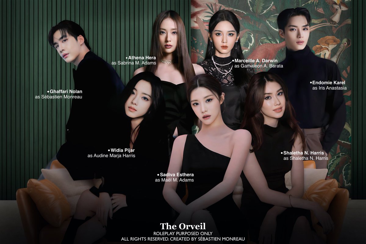 ⠀
⠀
BEHIND THE ORVEIL. 

Sabrina M. Adams — <a href="/athenehera/">HERA.</a>
Gamaleon A. Barata — @marceilie
Audine M. Harris — <a href="/diapijar/">PIJAR</a>
Maël M. Adams — <a href="/vaeshera/">𝐇𝐄𝐑𝐀.</a>
Sebastien Monreau — <a href="/ghaffano/">Ghaffari.</a>
Iris Anastasia — <a href="/miekarel/">KAREL. (Bizi Ver.)</a>
Shaletha N. Harris — <a href="/shalethalynn/">𝑺HALETHA.</a>

⠀