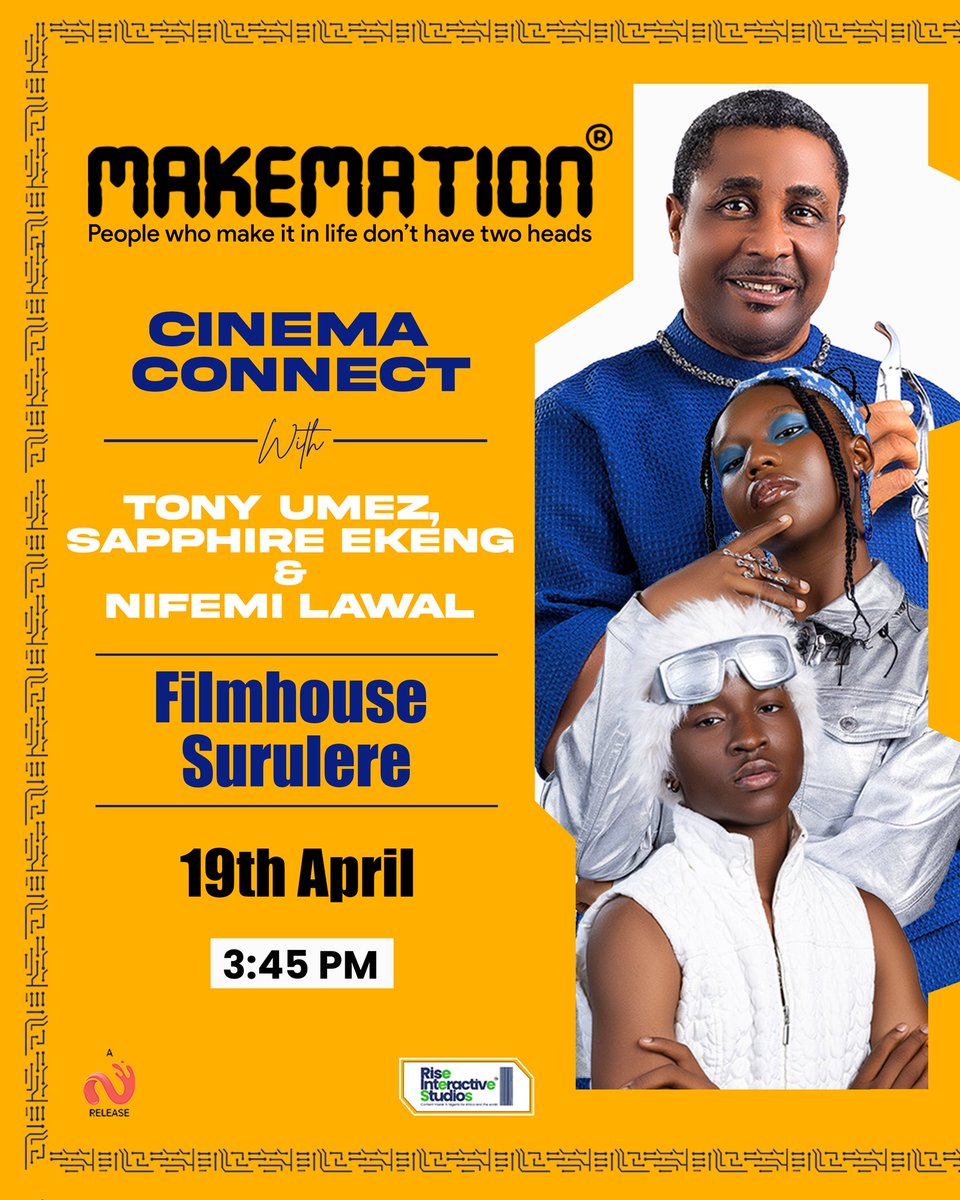 makemationfilm's tweet photo. Guysss, your Faves are outside! ππ Go get your tickets to watch Makemation in any cinemas all over Nigeria πΏπΏ
#MakemationInCinemas #WatchMakemation #EasterWeekend #GenZIsActive https://t.co/YD1OTB4QOQ
