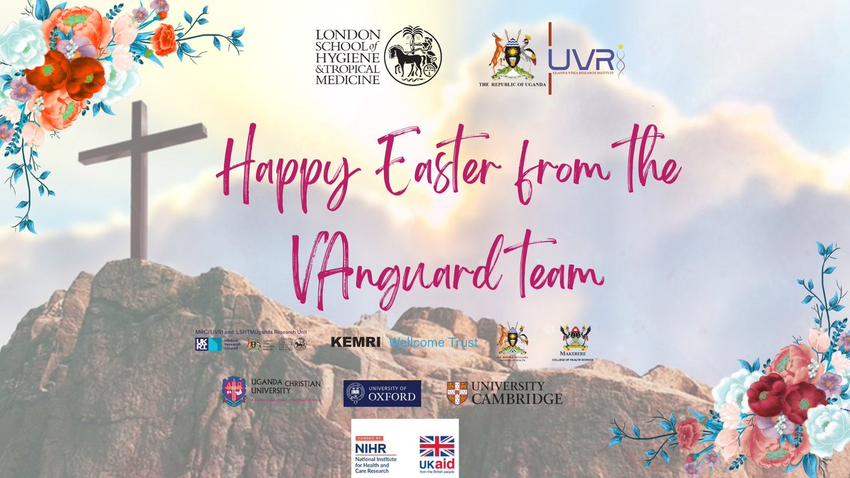 Happy Easter holidays from the <a href="/The_VAnguard22/">VAnguard Project</a> team <a href="/MRC_Uganda/">MRC/UVRI and LSHTM Uganda Research Unit</a> <a href="/mrcunitgambia/">MRC Unit The Gambia at LSHTM</a> <a href="/KEMRI_Wellcome/">KEMRI-Wellcome Trust</a> <a href="/muhache/">Noni Mumba 🇰🇪💐</a> <a href="/NIHRresearch/">National Institute for Health and Care Research</a> <a href="/NIHRglobal/">NIHR Global Health</a> <a href="/sarah_smp2/">Sarah Puddicombe</a> <a href="/UVRIug/">UVRI</a> <a href="/UVRI_IAVI/">UVRI-IAVI HIV Vaccine Program</a>