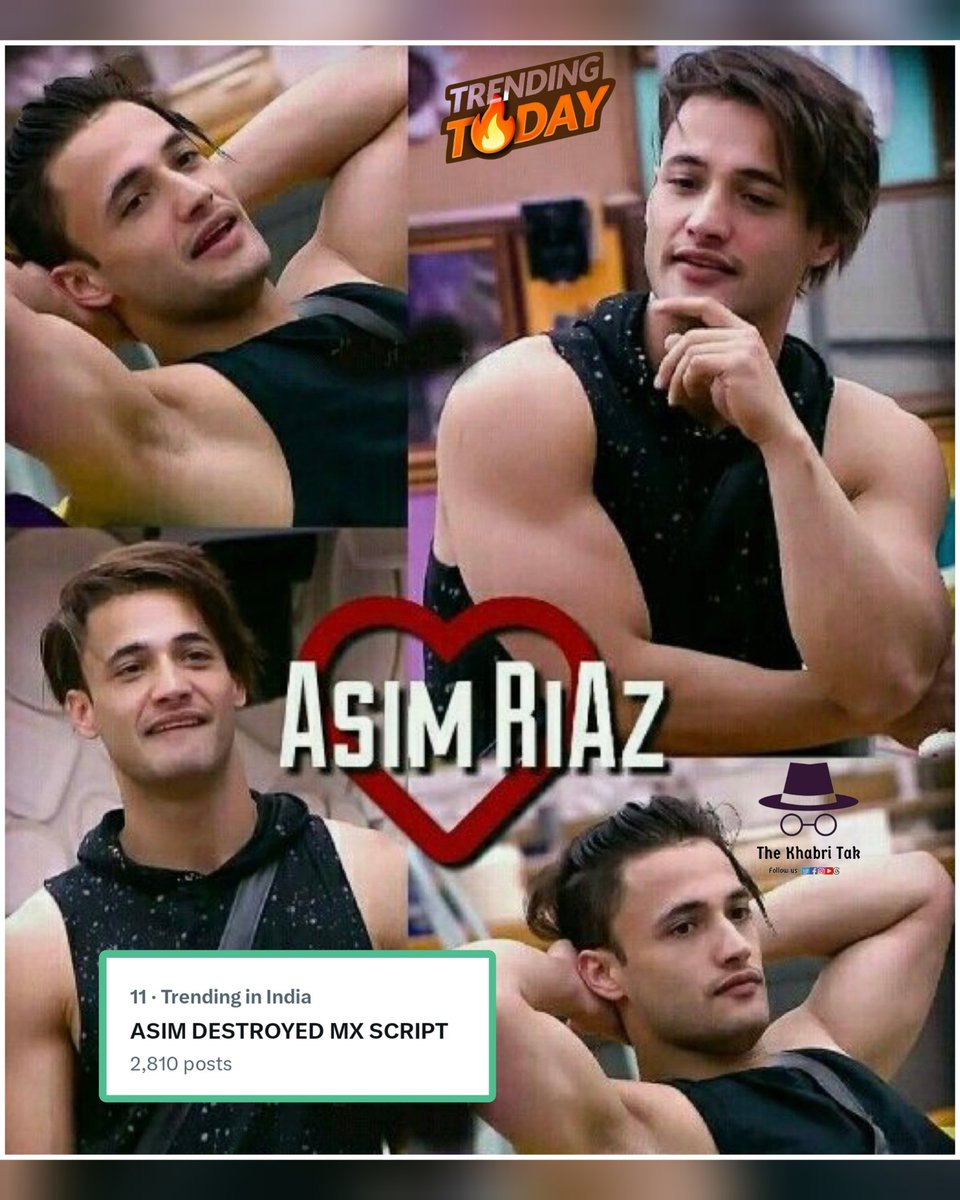 Latest : ASIM DESTROYED MX SCRIPT trends as #AsimRiaz fans counter backs 🔥🔥

Like, Repost, Quote &amp; Comment || If you love &amp; support <a href="/imrealasim/">Asim Riaz</a> 💞

Join - <a href="/TheKhabriTak/">The Khabri Tak</a> for more