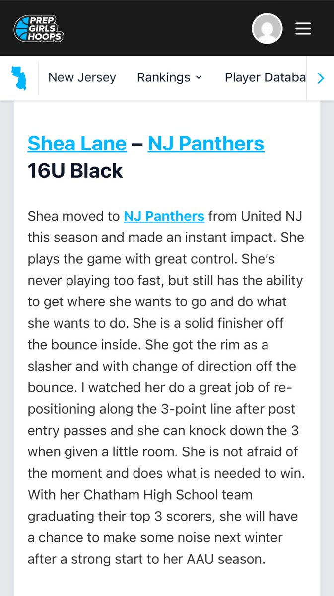 Thanks <a href="/PGHNewJersey/">Prep Girls Hoops New Jersey</a> for the write up
<a href="/nj_panthers/">NJ Panthers</a> 
<a href="/CoachJordanNJP/">Jordan Stites</a>