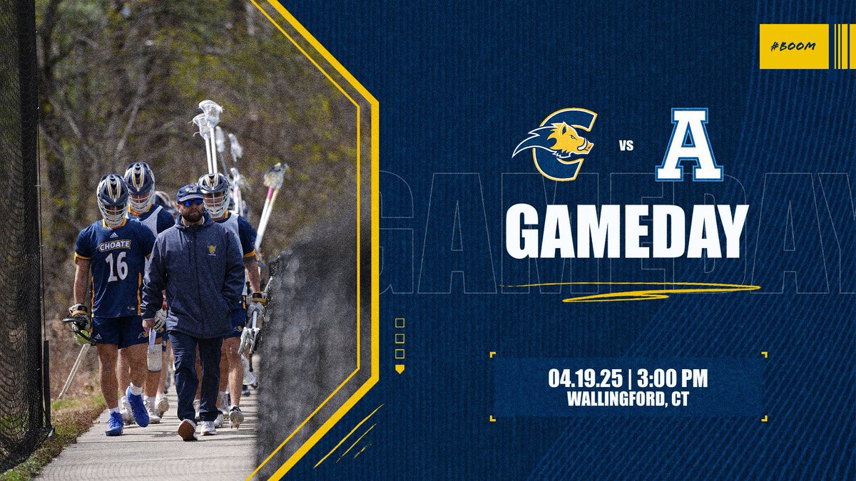 choate_bvl's tweet photo. GAMEDAY! Back at home on Class of ‘76 Field! 

🆚  @AndoverLacrosse 
⏰  3:00 PM
📍  Home | Wallingford, CT
📺  Link in bio 

#BOOM #gapt https://t.co/LcKFxWom4M