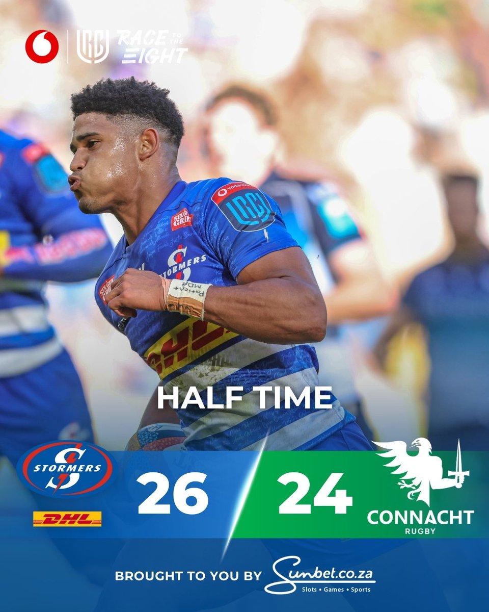 THESTORMERS's tweet image. Thrill-a-minute in the first half. #STOvCON #iamastormer @Vodacom #URC