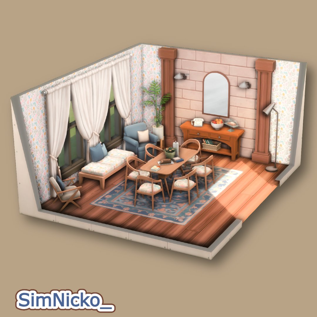 I decorated a dining room in the #Sims4 using the Businesses &amp; Hobbies expansion pack 
#simsbuild #businessesandhobbies