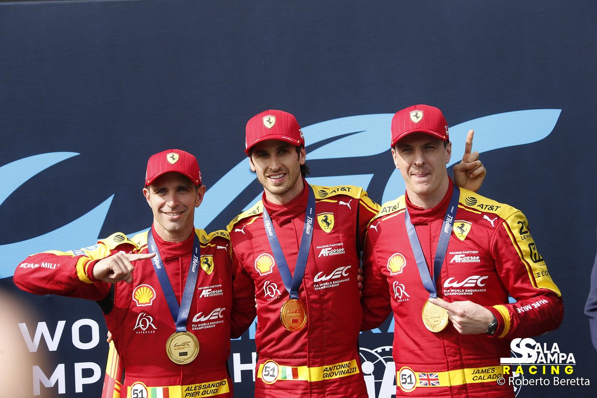 SalaStampRacing's tweet image. I PoleMan dopo la #Hyperpole il trio Ferrari con @Anto_Giovinazzi @Ale_PierGuidi Calado e in BMW @ValeYellow46 
#WEC #6hImola
📸 ©RB