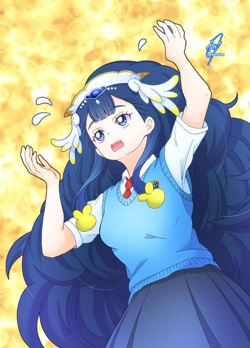 プリキュア「モフモフさあやちゃんですぞ#髪型チェンジプリキュア 」|ブラフ丸のイラスト