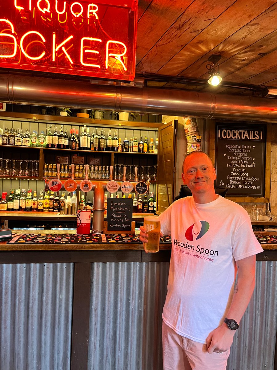 We’re getting excited for the London Marathon 2025! 

This year we have Shane raising money for the Wooden Spoon charity and will be running next Sunday ! 🏃‍♂️

Good luck Shane ! 😆

#youngspub #wheatsheaf #londonmarathon