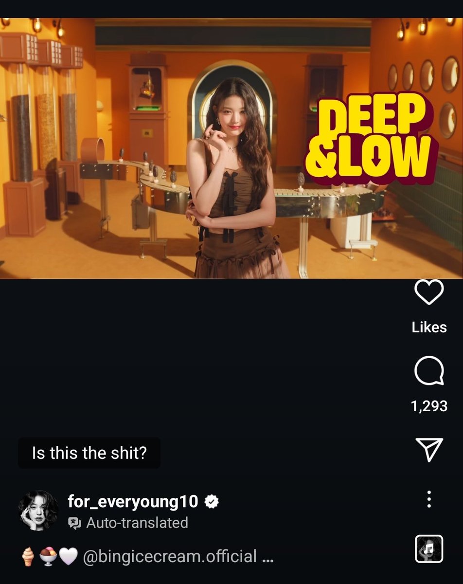 In IG auto-caption, Wonyoung curses