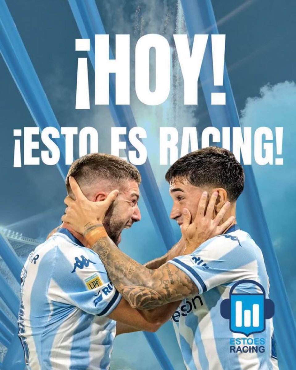 ¡HOY JUGAMOS NOSOTROS!

 A partir de las 11:00 hacemos <a href="/EstoesRacingOk/">ESTO ES RACING</a> con toda banda!

Con el <a href="/TanoCoccimiglio/">Hernán Coccimiglio²²</a>, <a href="/DiegoAMorris/">Diego Alberto Morris</a> y <a href="/madeofede/">Federico Madeo</a> 

Prod: <a href="/MariGianni/">Marina Gianninoto 🐾 ⭐️⭐️⭐️</a> 
CM: <a href="/JakaDiaz/">Jaka ⭐️⭐️⭐️</a> 
Descontrol: <a href="/FedeRonsino/">F e d e</a> 

SUMATE DALE Y DEJA TU LIKE!!!
youtube.com/c/EstoesRacing