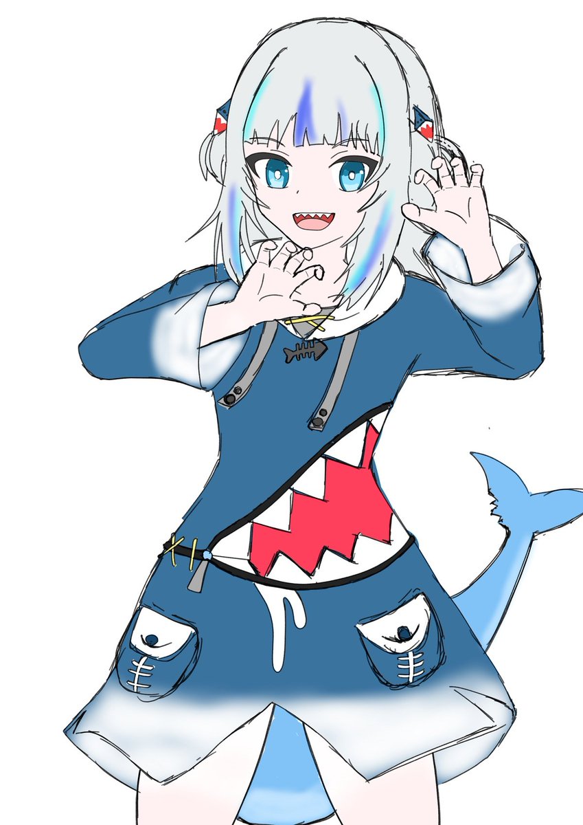 Debunofutomichi's tweet image. 🔧作業中のがうる・ぐらちゃん🦈✨
近日中には完成予定!
この時点でもちょっと気に入ってるかも…?(ラフ+ベタ塗り)
#イラスト好きさんと繋がりたい
#絵描きさんと繋がりたい
#WIP #がうるぐら #GawrGura #hololive