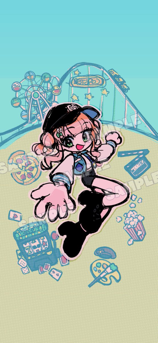 【ラフまとめ】
応援広告掲出予定イラスト及び特典壁紙イラストのラフ画像となります！

鏑木ろこさんの元気溢れる雰囲気をイメージしたイラストとなっております🍕🎢

こちらのイラストを使用したクラウドファンディング企画の詳細については以下をご確認ください！
cheering-ad-cf.jeki.co.jp/projects/7000