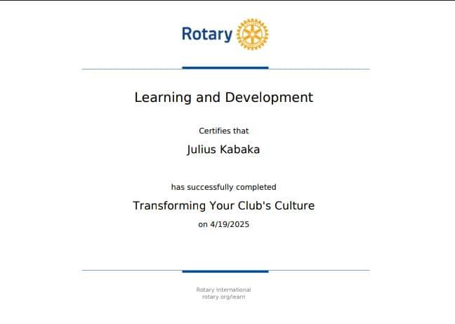 RolandKabaka's tweet photo. Thrilled to have completed 3 impactful courses from @Rotary  Enhanced my skills in leadership, microaggressions, and club culture transformation.
Proud Member @RACUpperKololo #RotaryInternational 
#leadershipdevelopment
#upperkololo https://t.co/ZVQGcUhIpS