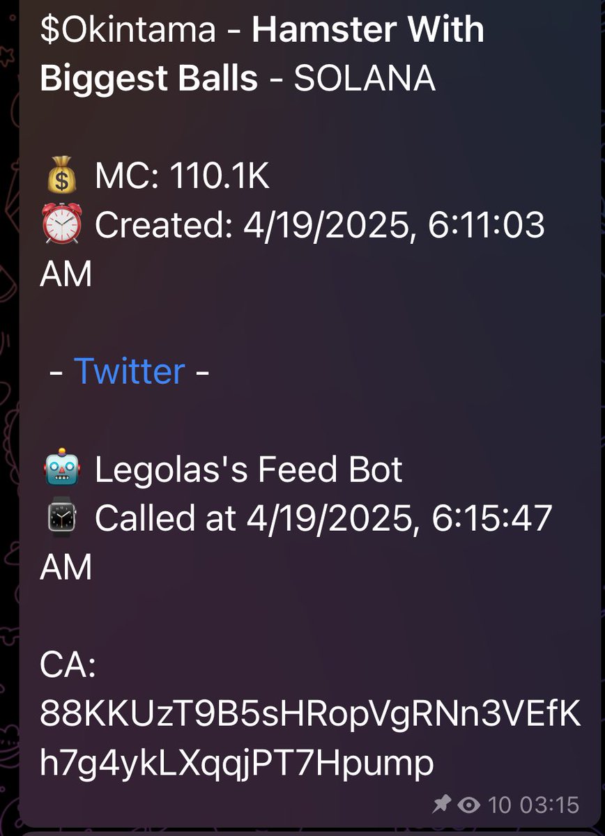 Legend_Legolas's tweet photo. #Okintama was pinged at 110k and ran hard.

It’s at 4.8 MIL.

43x

I was asleep so I wasn’t able to catch it.

88KKUzT9B5sHRopVgRNn3VEfKh7g4ykLXqqjPT7Hpump https://t.co/Cwo7bG9ioH
