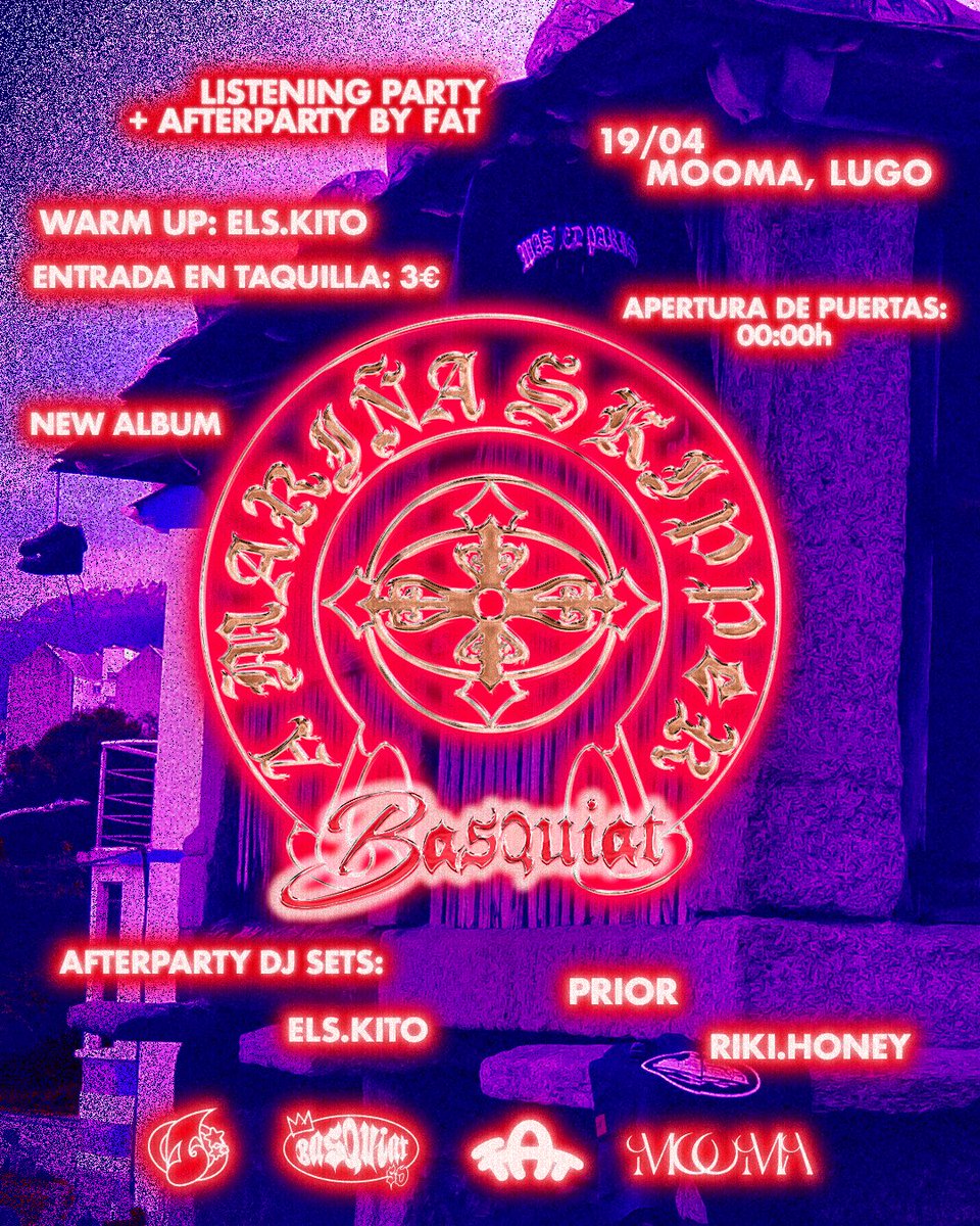 LISTENING PARTY DE “A MARIÑA SKIPPER” + AFTERPARTY BY FAT 😤 ESTA NOCHE EN LUGO GUAPXS 📀

📍MOOMA

🕛 00:00h

🎫 3€ EN TAQUILLA

NOS VEMOS HOY GENTE🫵🏻💖