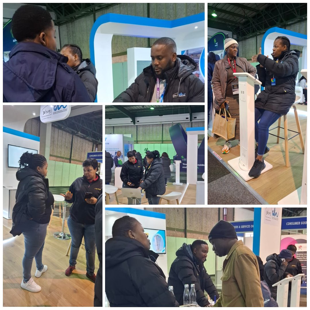 JHBWater's tweet photo. It’s Day 3 at #RandShow2025 and we’re ready to help!
Visit us in Hall 5 – we’re assisting customers with payments, logging service requests, and more. #WeServeJoburg #RandShow #TheBestPlaceToBe https://t.co/WsvgGE2zDM