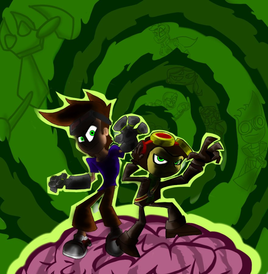 HintonDominick's tweet photo. Psychonauts was a weird game but it was my favorite weird game. I drew this one with my OCS to appreciate it. Check out the speed draw :https://t.co/GA3ZYGovSu https://t.co/zKI7C7i4KZ