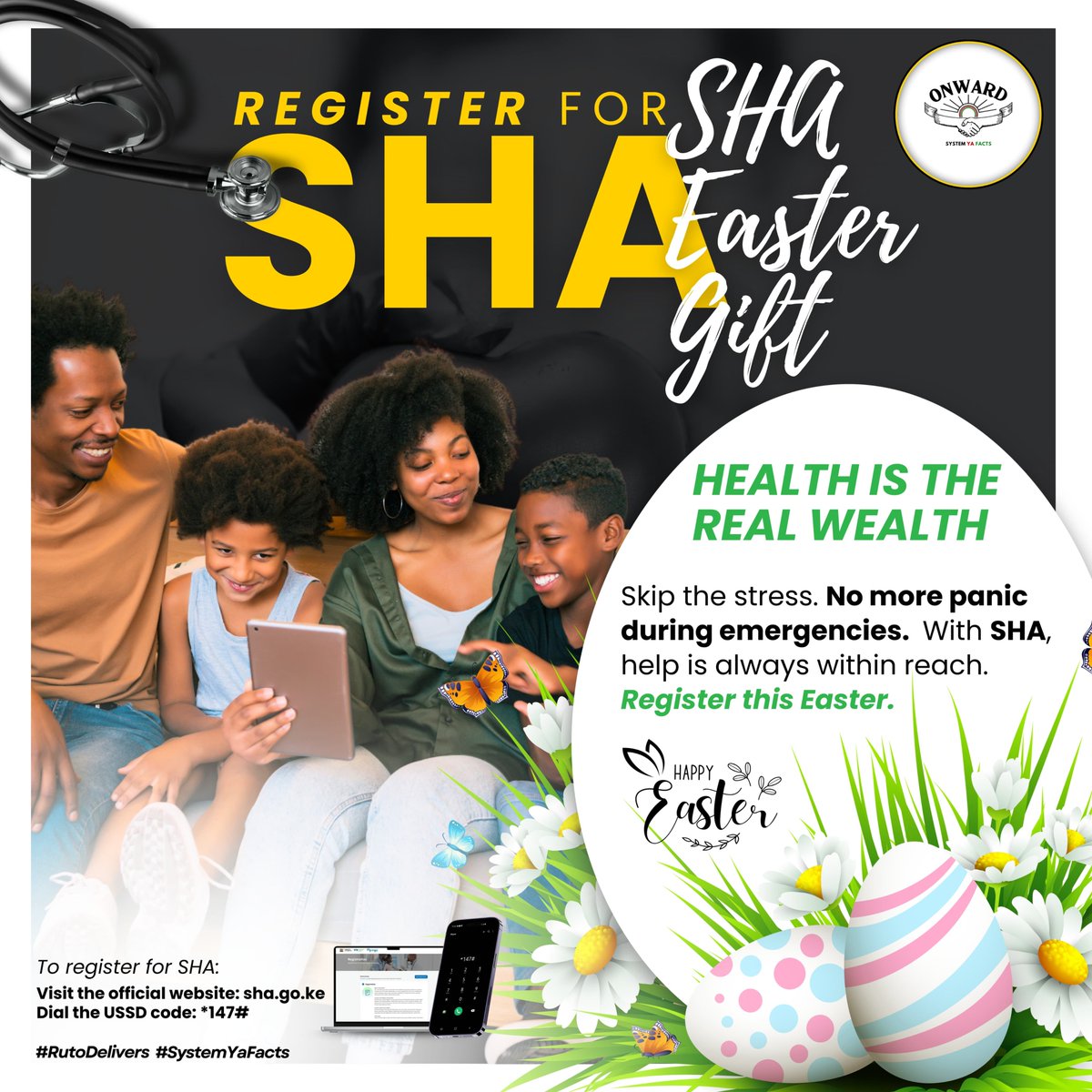 GitobuKiogora's tweet photo. Love looks like this,#EasterWithSHA!This Easter show love in action. Help your family,kids and parents register for SHA and pay their premiums.That is how to protect your loved ones.Healthy Love Language!Happy Sabbath,Ruto,Uhuru.
Matiang'i,Maraga,Good Friday,Orengo,CITAM,Miguna. https://t.co/aDDxk2m6ML