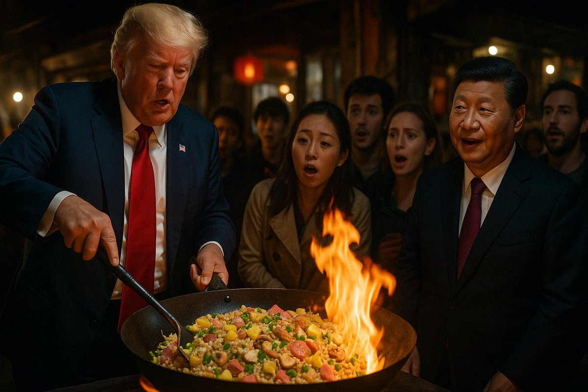 IDesignGlobal's tweet image. AI‑generated parody – no real endorsements.
#CozyFameFlip #AIParody #Satire #DonaldTrump #XiJinping #friedrice #POTUS #Sora #OpenAI #artificialintelligence #aiimages #funny #jokes #humor #hillarious #ironic