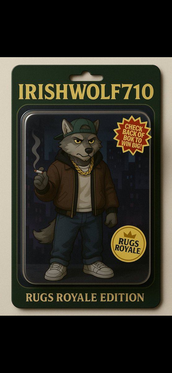 IRISHWOLF710's tweet photo. You all ready for the back of this box ? 

@RugsDotFun  Rug Royale free event starts in 5 hours . 

Get to rank 1 to be eligible to play &amp;
It’s completely free .

Top scorers at end of each day win upto 5 Sol 👀 with a total of 10 up for grabs  

#rugsdotfun #freewins https://t.co/wCyndCCj8g