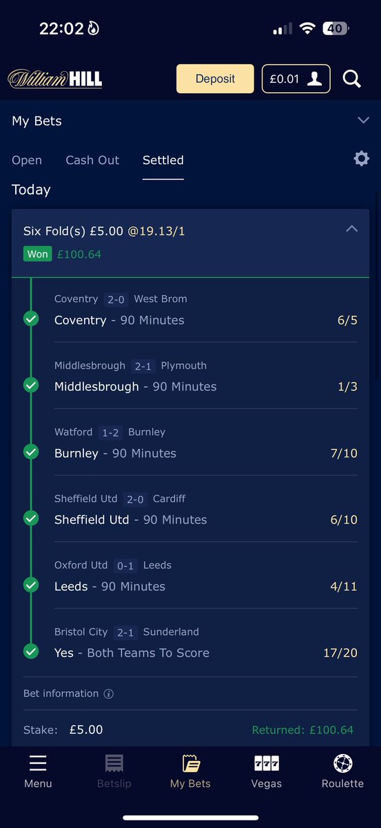 Another winner from our subscribers 👏👏👏

Using our game by game analysis, they’re clear in profit and this has paid for our subscription fee 10x

Come join our FREE telegram 💰

t.me/+-iYlwI7-RMdhN…